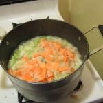 Simmering the soup