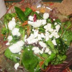 Salad topped with Feta