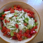 Lettuce with cabbage and peppers