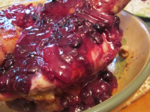 Chicken with Blueberry Sauce