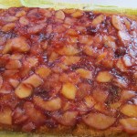 Unroll cooled cake and spread with apple mixture