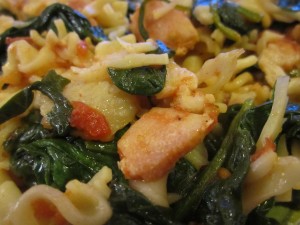 Pasta with Spinach and Bacon