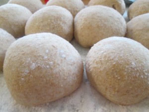 Pita dough rising
