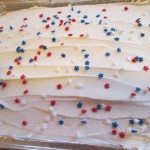Finished with lemon butter cream and patriotic sprinkles