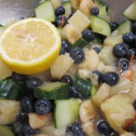 Fruit salad with cucumbers and a touch of fresh lemon and lime juice