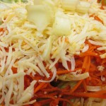 Lettuce Salad with shredded carrots and cheese