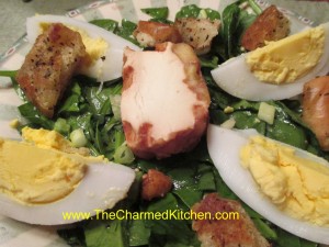 Duck Egg Spinach Salad