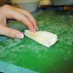 fold dough like a pleat
