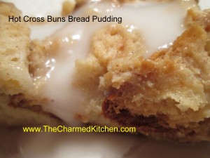 Hot Cross Bun Bread Pudding