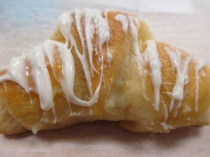 Croissant with White Chocolate Drizzle