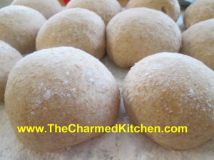Pita dough rising