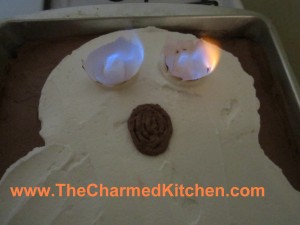 Flaming Ghost Cake