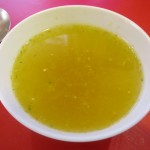 Vegetable broth made from the base