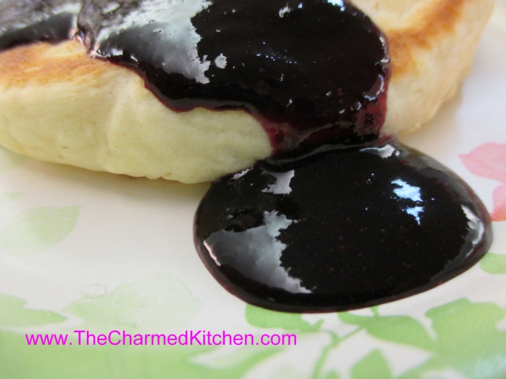Blueberry Pancakes with Blueberry Syrup The Charmed Kitchen