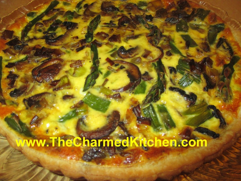Mushroom, Leek and Asparagus Quiche | The Charmed Kitchen